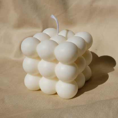 Cube Bubble Candle - Cream